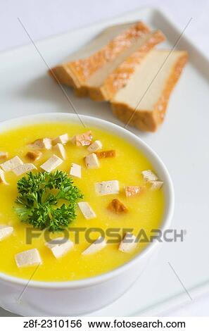 sweet potato soup with smoked tofu. View Large Photo Image Stock Photograph - sweet potato soup with smoked tofu.. Fotosearch