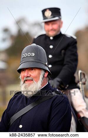 Stock Photo - The annual Ned Kelly weekend in Beechworth, Victoria, celebrating Australias most famous outlaw.. Fotosearch