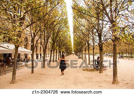 Stock Photograph - The Jardin du Palais Royal, Paris, France.. Fotosearch