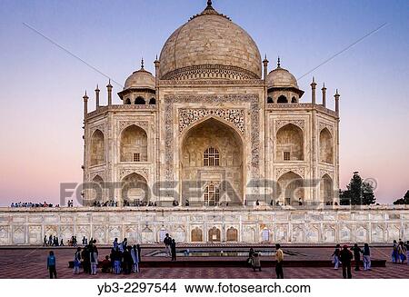 The Taj Mahal At Sunset, Agra, Uttar Pradesh, India. View Large Photo Image Picture - The Taj Mahal At Sunset, Agra, Uttar Pradesh, India.. Fotosearch