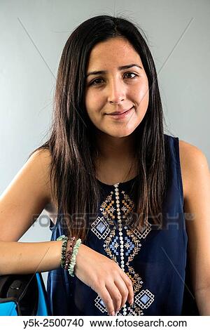 Tilburg, Netherlands. Studio-portrait of a young South-American brunette female. View Large Photo Image Stock Image - Tilburg, Netherlands. Studio-portrait of a young South-American brunette female.. Fotosearch