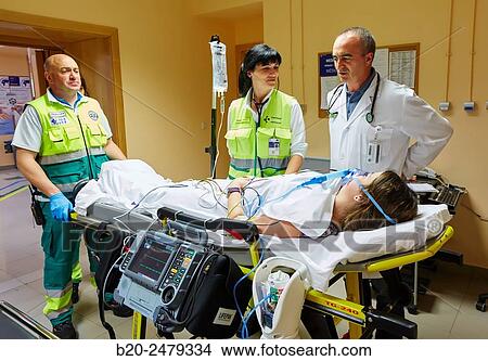 Picture - Triage, Emergency room, Hospital Donostia, San Sebastian, Gipuzkoa, Basque Country, Spain. Fotosearch