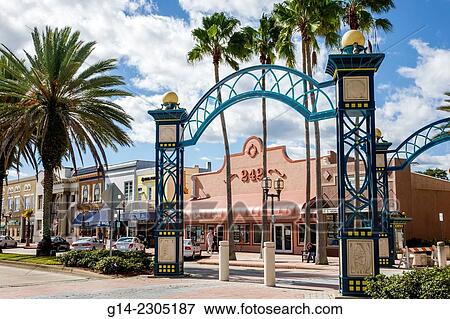 Stock Photo - USA, Florida, Daytona Beach, South Beach Street. Fotosearch