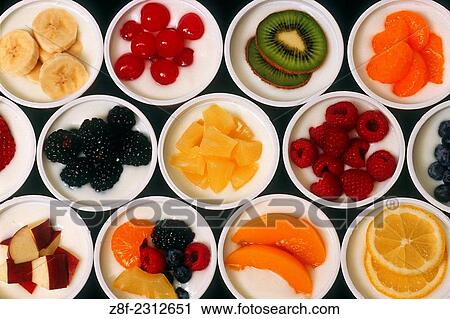 Variety of Fresh Fruit and Yogurt. View Large Photo Image Stock Image - Variety of Fresh Fruit and Yogurt.. Fotosearch