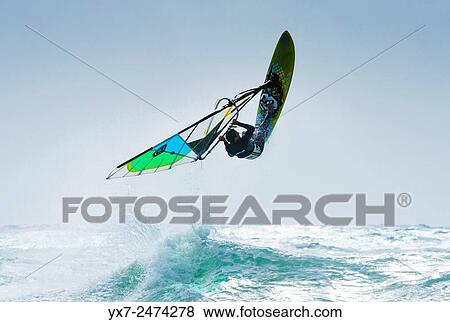 Windsurfing. Tarifa, Cadiz, Costa de la Luz, Andalusia, Spain. View Large Photo Image Stock Photo - Windsurfing. Tarifa, Cadiz, Costa de la Luz, Andalusia, Spain.. Fotosearch
