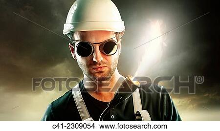 Worker in a foundry. View Large Photo Image Picture - Worker in a foundry.. Fotosearch