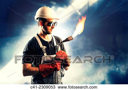 Worker in a foundry. View Large Photo Image Stock Image - Worker in a foundry.. Fotosearch