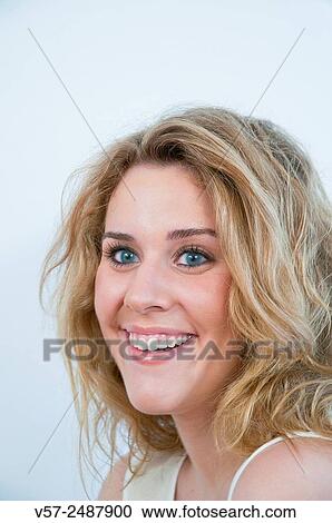 Young woman laughing. View Large Photo Image Stock Image - Young woman laughing.. Fotosearch