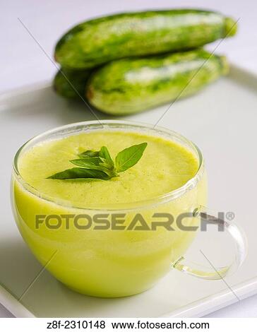 zucchini soup. View Large Photo Image Stock Photo - zucchini soup.. Fotosearch