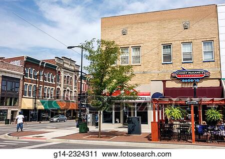 Illinois, Decatur, South Main Street, downtown, buildings. View Large Photo Image Stock Image - Illinois, Decatur, South Main Street, downtown, buildings.. Fotosearch