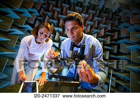 Researchers. Acoustic chamber. EMC & Telecom Lab. Certification of Low Voltage Electrical & Electronic Products. Technological Services to Industry. Tecnalia Research & innovation. Bizkaia. Basque Country. Spain. View Large Photo Image Stock Photo - Researchers. Acoustic chamber. EMC & Telecom Lab. Certification of Low Voltage Electrical & Electronic Products. Technological Services to Industry. Tecnalia Research & innovation. Bizkaia. Basque Country. Spain.. Fotosearch