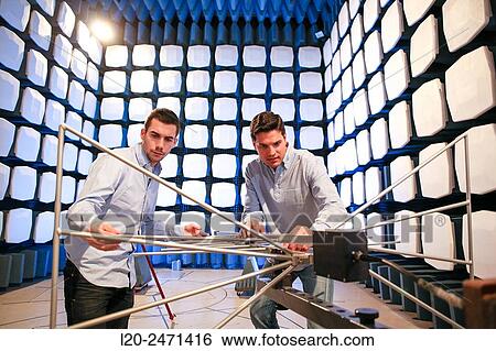 Researchers. Anechoic chamber. EMC & Telecom Lab. Certification of Low Voltage Electrical & Electronic Products. Technological Services to Industry. Tecnalia Research & innovation. Bizkaia. Basque Country. Spain. View Large Photo Image Stock Photograph - Researchers. Anechoic chamber. EMC & Telecom Lab. Certification of Low Voltage Electrical & Electronic Products. Technological Services to Industry. Tecnalia Research & innovation. Bizkaia. Basque Country. Spain.. Fotosearch