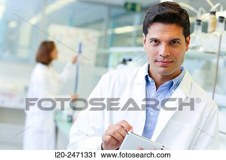 Stock Image - Researchers Laboratory, Research on building materials, Tecnalia Research & Innovation, Zamudio, Bizkaia, Basque Country, Spain. Fotosearch