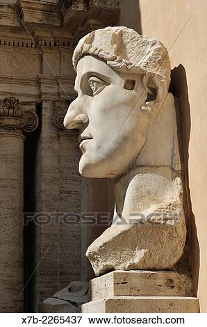 Rome. Italy. Remains of the huge 4th C AD statue of Emperor Constantine I, Palazzo dei Conservatori, Capitoline Museums. View Large Photo Image Stock Photo - Rome. Italy. Remains of the huge 4th C AD statue of Emperor Constantine I, Palazzo dei Conservatori, Capitoline Museums.. Fotosearch