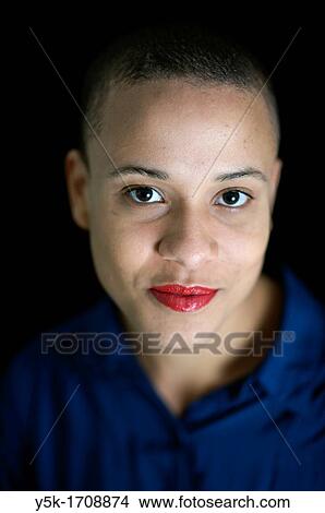 Studio-portrait of a young, African woman. View Large Photo Image Picture - Studio-portrait of a young, African woman.. Fotosearch
