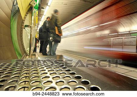 Subway station. Barcelona. Catalonia. Spain. View Large Photo Image Stock Image - Subway station. Barcelona. Catalonia. Spain.. Fotosearch