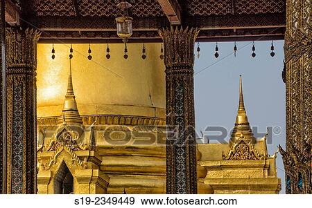Thailand, Bangkok, Imperial Palace, View of column View Large Photo Image Stock Photo - Thailand, Bangkok, Imperial Palace, View of column. Fotosearch