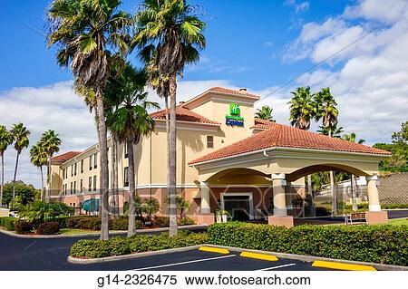 USA, Florida, Clermont, Holiday Inn Express motel entrance View Large Photo Image Stock Photography - USA, Florida, Clermont, Holiday Inn Express motel entrance. Fotosearch