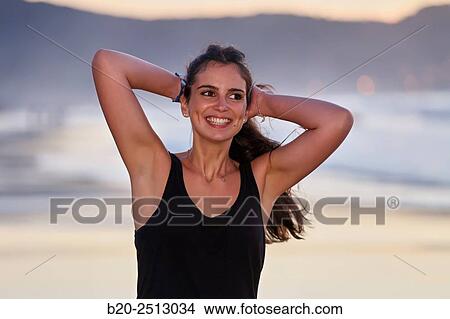 Young girl 19 years. Hendaye beach. Aquitaine. France. View Large Photo Image Picture - Young girl 19 years. Hendaye beach. Aquitaine. France.. Fotosearch