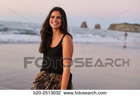 Young girl 19 years. Hendaye beach. Aquitaine. France. View Large Photo Image Stock Image - Young girl 19 years. Hendaye beach. Aquitaine. France.. Fotosearch