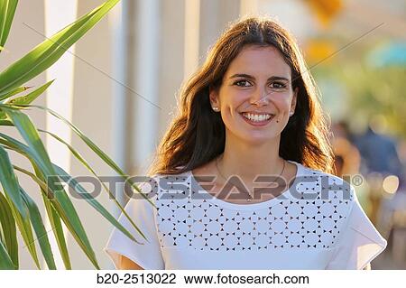 Stock Image - Young girl 19 years. Hendaye. Aquitaine. France.. Fotosearch