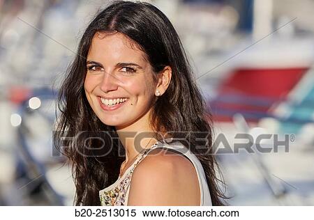 Stock Photography - Young girl 19 years. Hendaye. Aquitaine. France.. Fotosearch