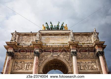 Arc de Triomphe du Carrousel in Paris, France. View Large Photo Image Picture - Arc de Triomphe du Carrousel in Paris, France.. Fotosearch