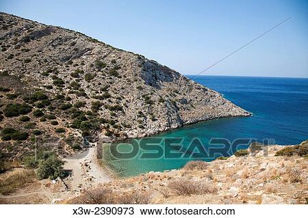 Armeos beach, Galissas area, Syros island, Cyclades, Aegean Sea, Greece, Europe. View Large Photo Image Stock Image - Armeos beach, Galissas area, Syros island, Cyclades, Aegean Sea, Greece, Europe.. Fotosearch