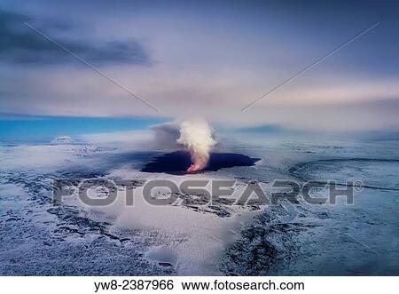 August 29, 2014 a fissure eruption started in Holuhraun at the northern end of a magma intrusion, which had moved progressively north, from the Bardarbunga volcano. Picture Date-Jan 10, 2105. The eruption ended in late Feb. View Large Photo Image Stock Photograph - August 29, 2014 a fissure eruption started in Holuhraun at the northern end of a magma intrusion, which had moved progressively north, from the Bardarbunga volcano. Picture Date-Jan 10, 2105. The eruption ended in late Feb.. Fotosearch