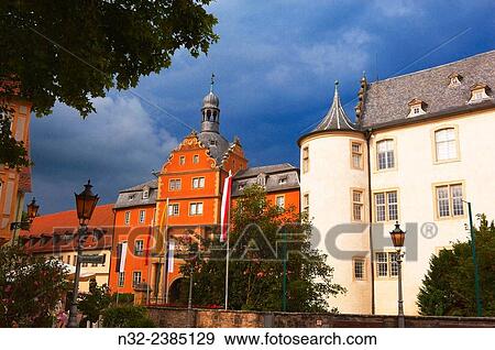 Bad Mergentheim, Deutschordenschloss, castle of the Teutonic Knights, Romantic Road, Romantische Strasse, Baden-Wuerttemberg; Germany; Europe. View Large Photo Image Stock Photo - Bad Mergentheim, Deutschordenschloss, castle of the Teutonic Knights, Romantic Road, Romantische Strasse, Baden-Wuerttemberg; Germany; Europe.. Fotosearch