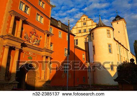 Bad Mergentheim, Deutschordenschloss, castle of the Teutonic Knights, Romantic Road, Romantische Strasse, Baden-Wuerttemberg; Germany; Europe. View Large Photo Image Stock Photo - Bad Mergentheim, Deutschordenschloss, castle of the Teutonic Knights, Romantic Road, Romantische Strasse, Baden-Wuerttemberg; Germany; Europe.. Fotosearch
