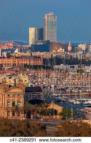 Barcelona overview. Barcelona, Spain. View Large Photo Image Stock Image - Barcelona overview. Barcelona, Spain.. Fotosearch