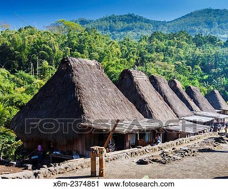 Stock Image - Bena village. Flores island. Indonesia, Asia.. Fotosearch