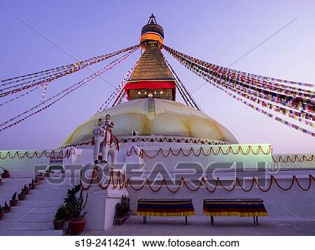 Boudhanath Stupa, Kathmandu, Nepal View Large Photo Image Stock Image - Boudhanath Stupa, Kathmandu, Nepal. Fotosearch