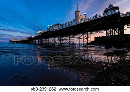 Stock Image - Brighton Pier, Brighton, Sussex, UK.. Fotosearch