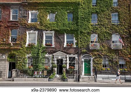 Stock Image - Building Facade on St Stephans Green, Dublin, Ireland.. Fotosearch