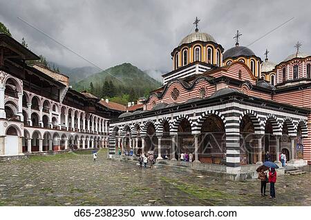 Bulgaria, Southern Mountains, Rila, Rila Monastery, exterior. View Large Photo Image Stock Image - Bulgaria, Southern Mountains, Rila, Rila Monastery, exterior.. Fotosearch