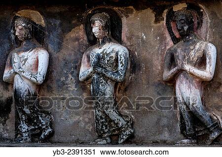 Carved Statues, Wat Mahathat, Sukhothai, Thailand. View Large Photo Image Stock Image - Carved Statues, Wat Mahathat, Sukhothai, Thailand.. Fotosearch