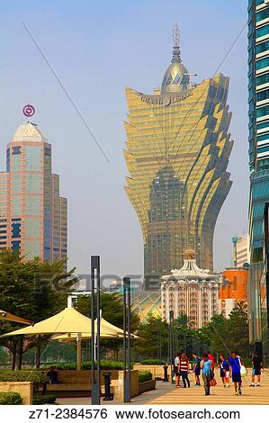 China, Macau, Bank of China, Grand Lisboa, Avenida de Sagres. View Large Photo Image Stock Photograph - China, Macau, Bank of China, Grand Lisboa, Avenida de Sagres.. Fotosearch