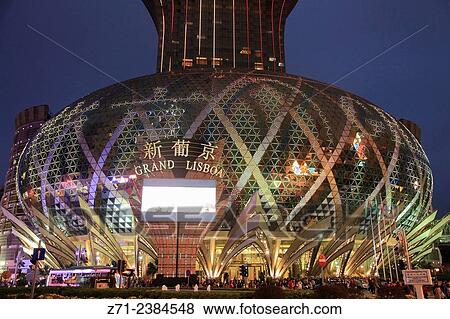 China, Macau, Grand Lisboa, hotel, casino. View Large Photo Image Stock Photo - China, Macau, Grand Lisboa, hotel, casino.. Fotosearch