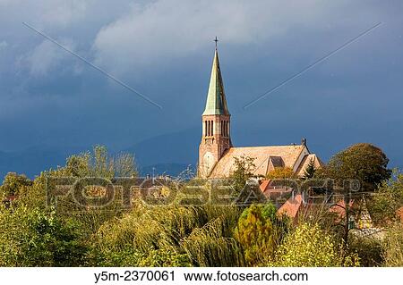 Church in Burnhaupt-le-Haut, Alasce, France, Europe. View Large Photo Image Stock Image - Church in Burnhaupt-le-Haut, Alasce, France, Europe.. Fotosearch