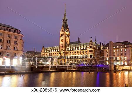 City Hall and Kleine Alster canal, Hamburg, Germany, Europe. View Large Photo Image Stock Photograph - City Hall and Kleine Alster canal, Hamburg, Germany, Europe.. Fotosearch