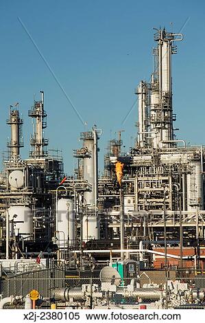 Denver, Colorado - A flare burns off gas at Suncor Energy's oil refinery. View Large Photo Image Stock Photography - Denver, Colorado - A flare burns off gas at Suncor Energy's oil refinery.. Fotosearch