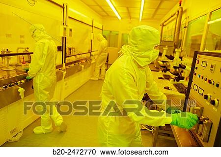 Stock Image - Diener Plasma Asher system / Ramgraber solvent wetbench. Photolithography Room. Cleanroom. Nanotechnology. Laboratory. CIC nanoGUNE Nano science Cooperative Research Center. Donostia. San Sebastian. Gipuzkoa. Basque Country. Spain.. Fotosearch