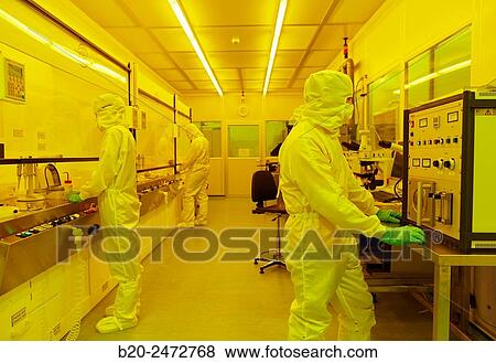 Stock Photo - Diener Plasma Asher system / Ramgraber solvent wetbench. Photolithography Room. Cleanroom. Nanotechnology. Laboratory. CIC nanoGUNE Nano science Cooperative Research Center. Donostia. San Sebastian. Gipuzkoa. Basque Country. Spain.. Fotosearch