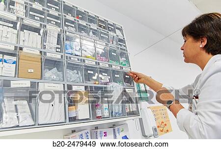 Stock Photo - Drugstore, Emergency pediatrics, Hospital Donostia, San Sebastian, Gipuzkoa, Basque Country, Spain. Fotosearch