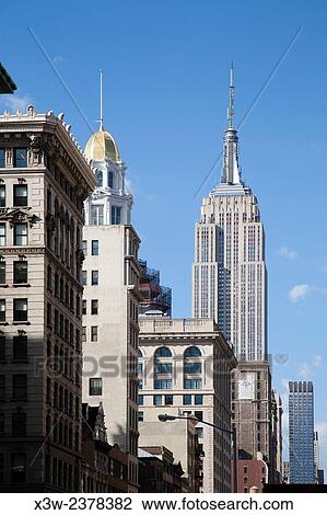 empire state building, Manhattan, New York, Usa, America. View Large Photo Image Stock Image - empire state building, Manhattan, New York, Usa, America.. Fotosearch