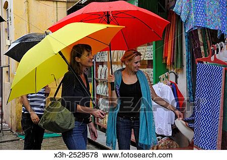 european woman shopping at Mattancherry district, Fort Kochi, Kochi or Cochin, Kerala state, South India, Asia. View Large Photo Image Stock Photo - european woman shopping at Mattancherry district, Fort Kochi, Kochi or Cochin, Kerala state, South India, Asia.. Fotosearch