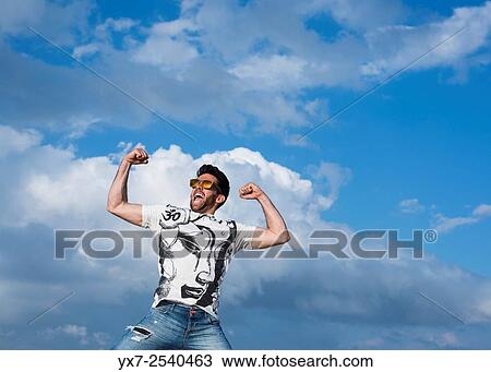 Excited man. View Large Photo Image Stock Image - Excited man.. Fotosearch