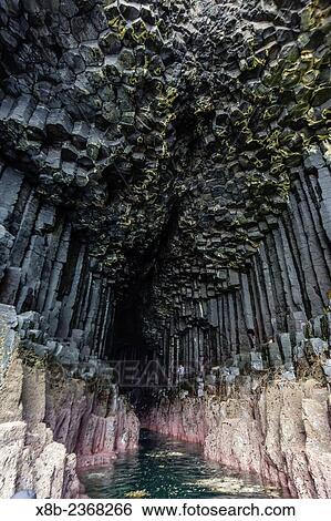 Fingal's Cave with excellent views of columnar basalt, Staffa Island, western outer Hebrides, Scotland. View Large Photo Image Stock Photograph - Fingal's Cave with excellent views of columnar basalt, Staffa Island, western outer Hebrides, Scotland.. Fotosearch
